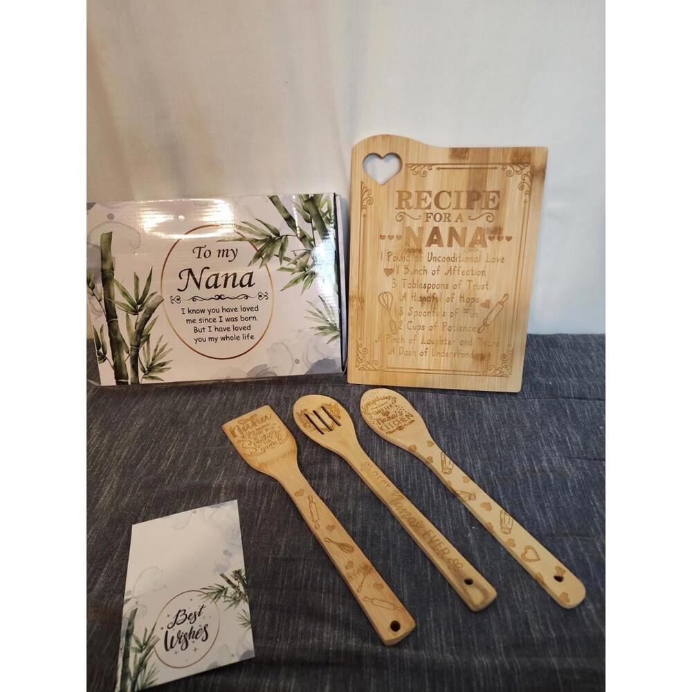 To My Nana Wood Cutting Board & Utencils